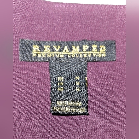 Revamped Plum Ruffle Skort Shorts M – High Rise Layered Mini - Picture 7 of 9